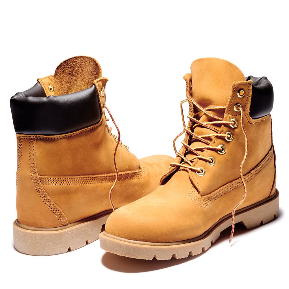 Bocanci De Zapada Timberland Barbati Maro - 6-Inch Basic Waterproof W/Padded Collar - Romania - AQGL